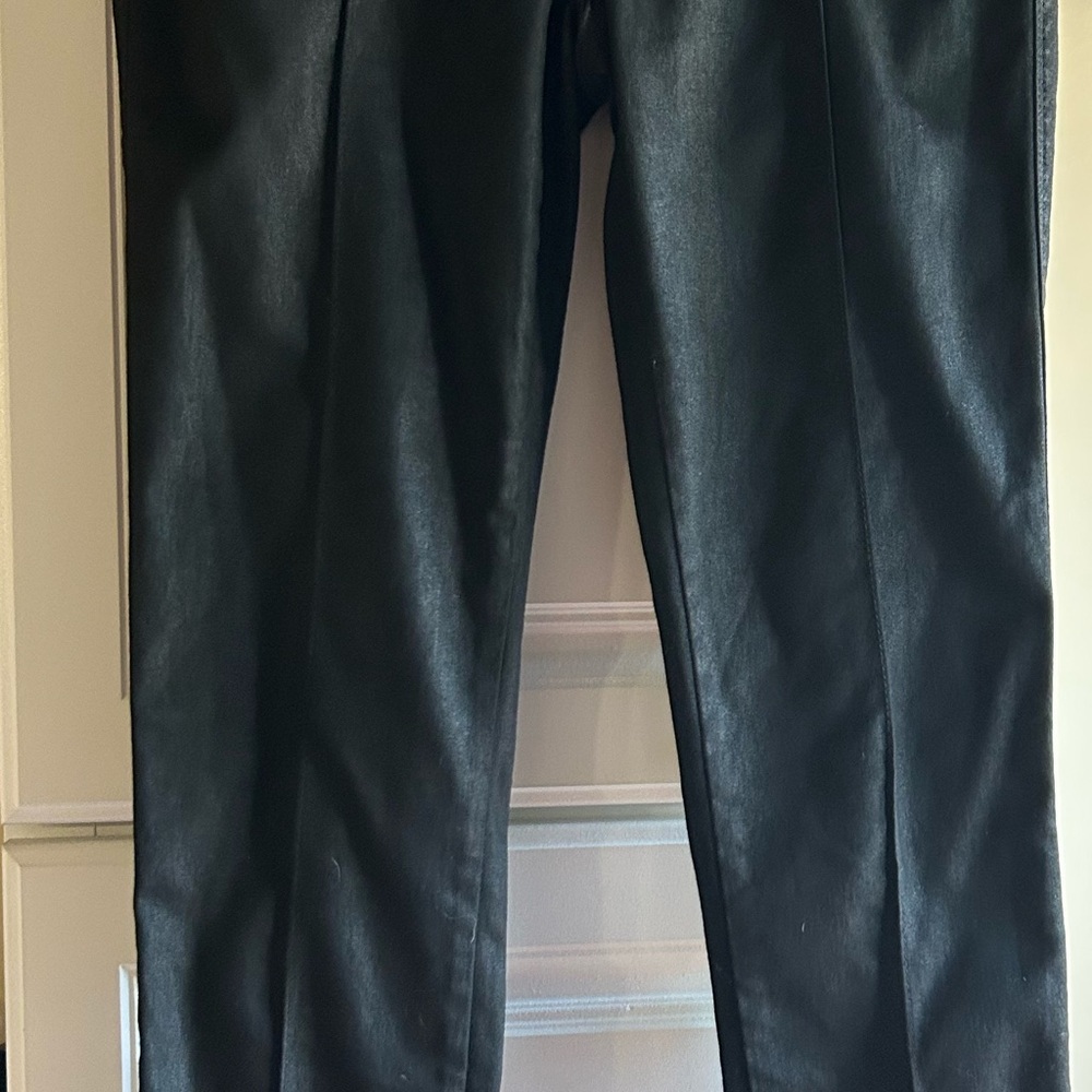 White House Black Market Dark Leather Trousers